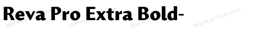 Reva Pro Extra Bold字体转换